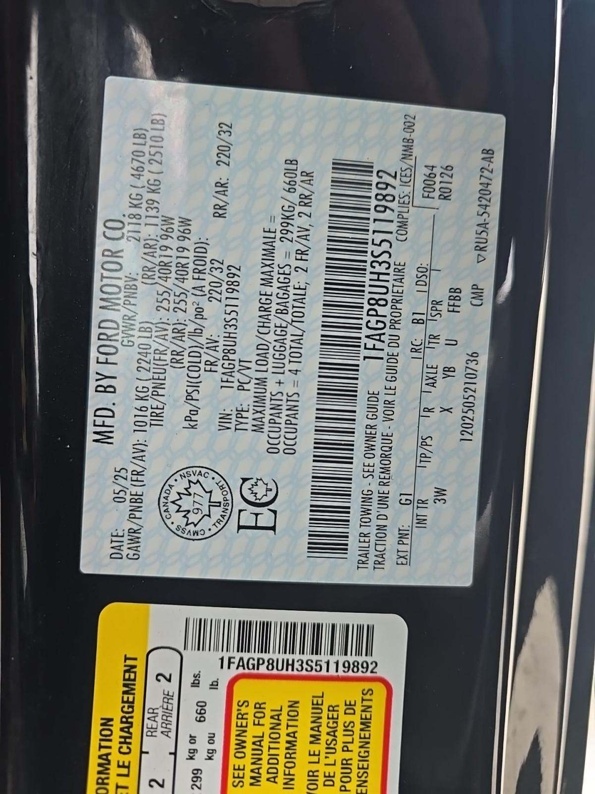 2025 Ford Mustang EcoBoost Premium RWD