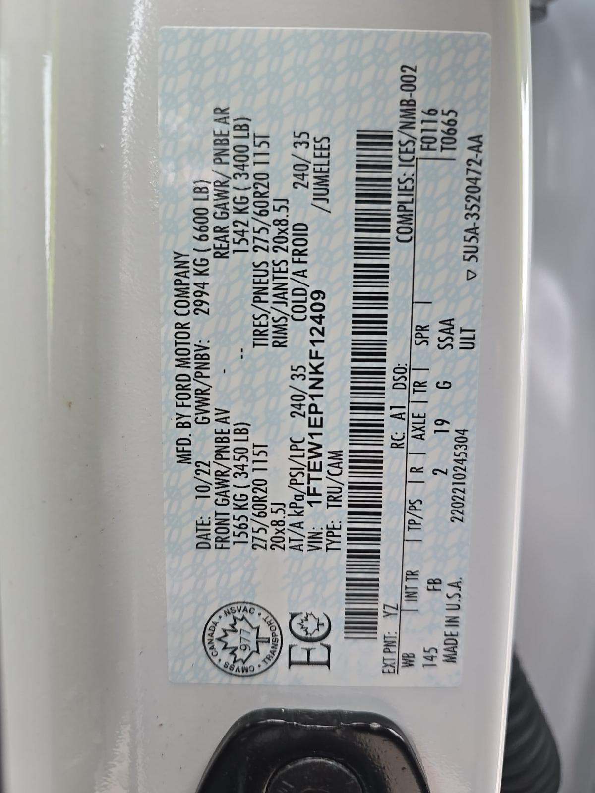 2022 Ford F-150 XLT AWD