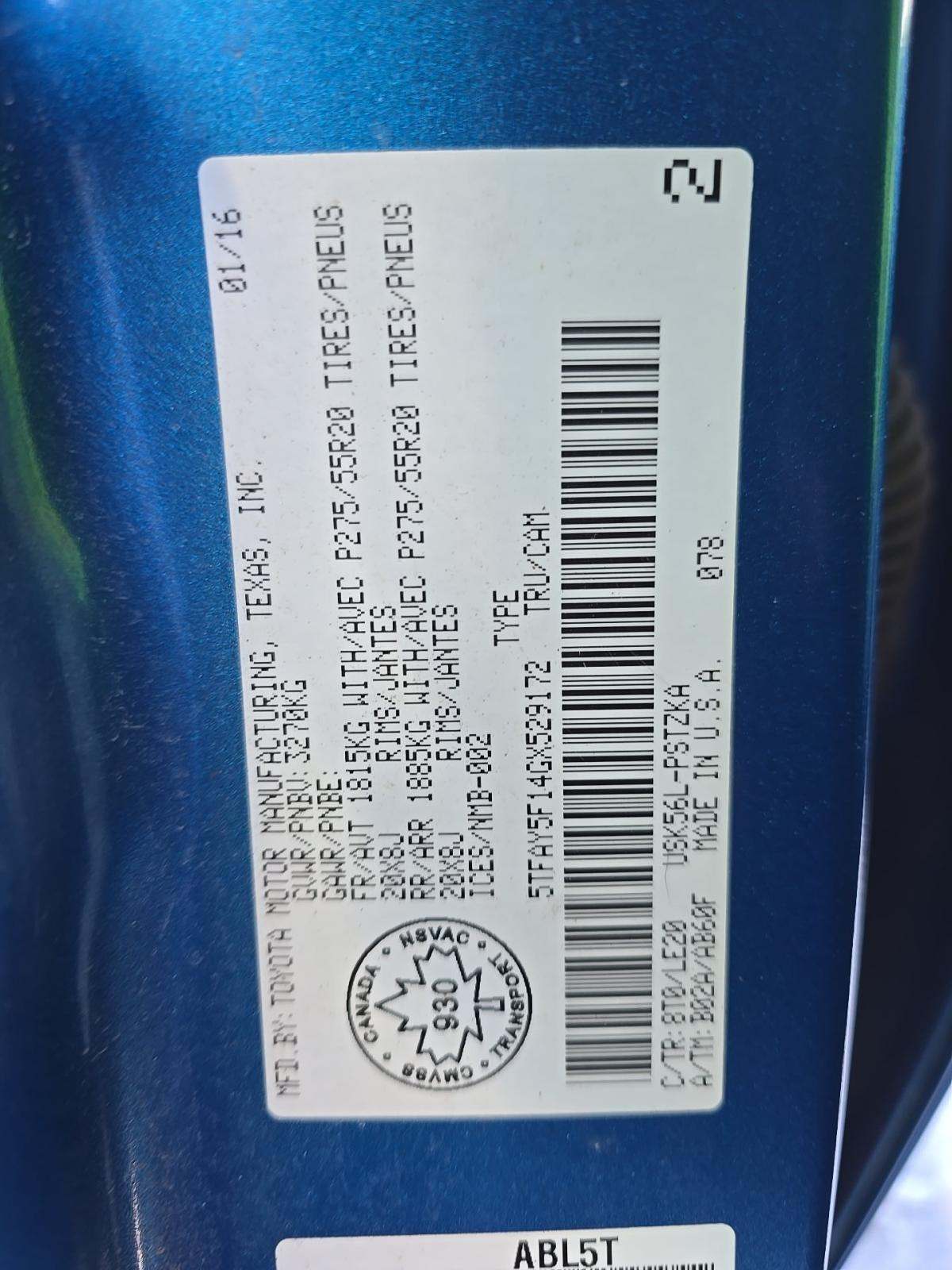 2016 Toyota Tundra Platinum AWD