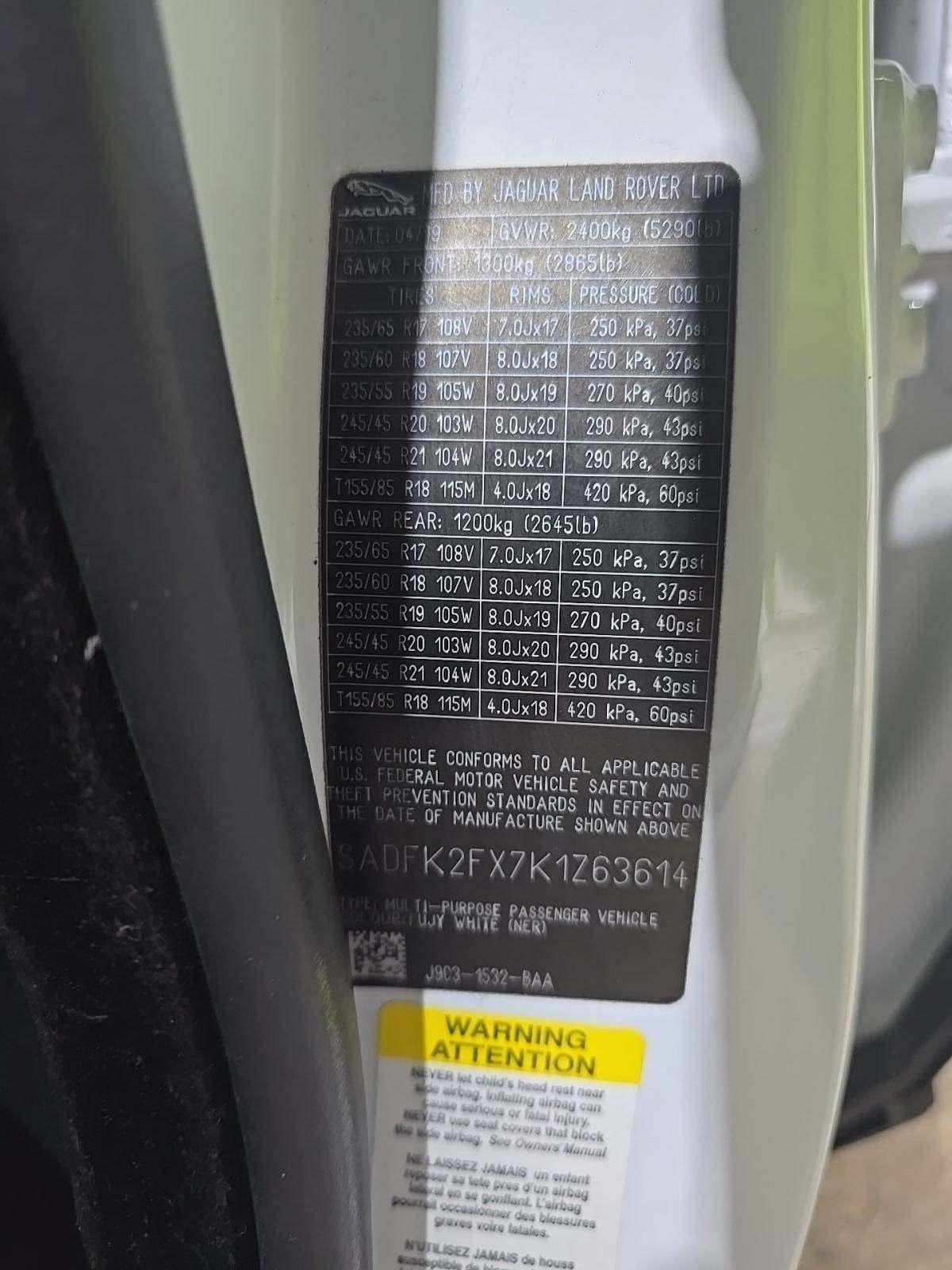 2019 Jaguar E-PACE Base AWD