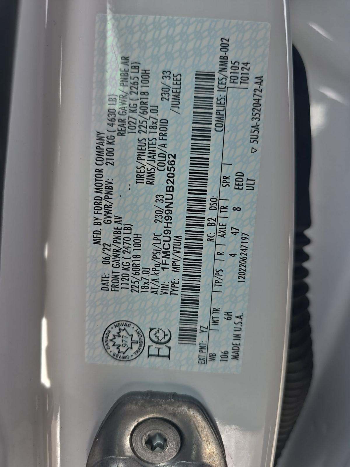 2022 Ford Escape SEL AWD