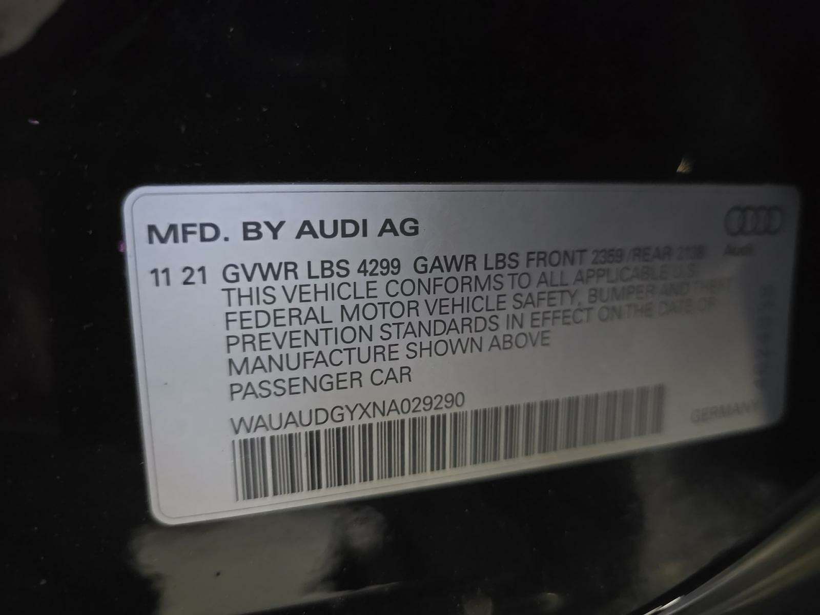 2022 Audi A3 2.0T Premium FWD