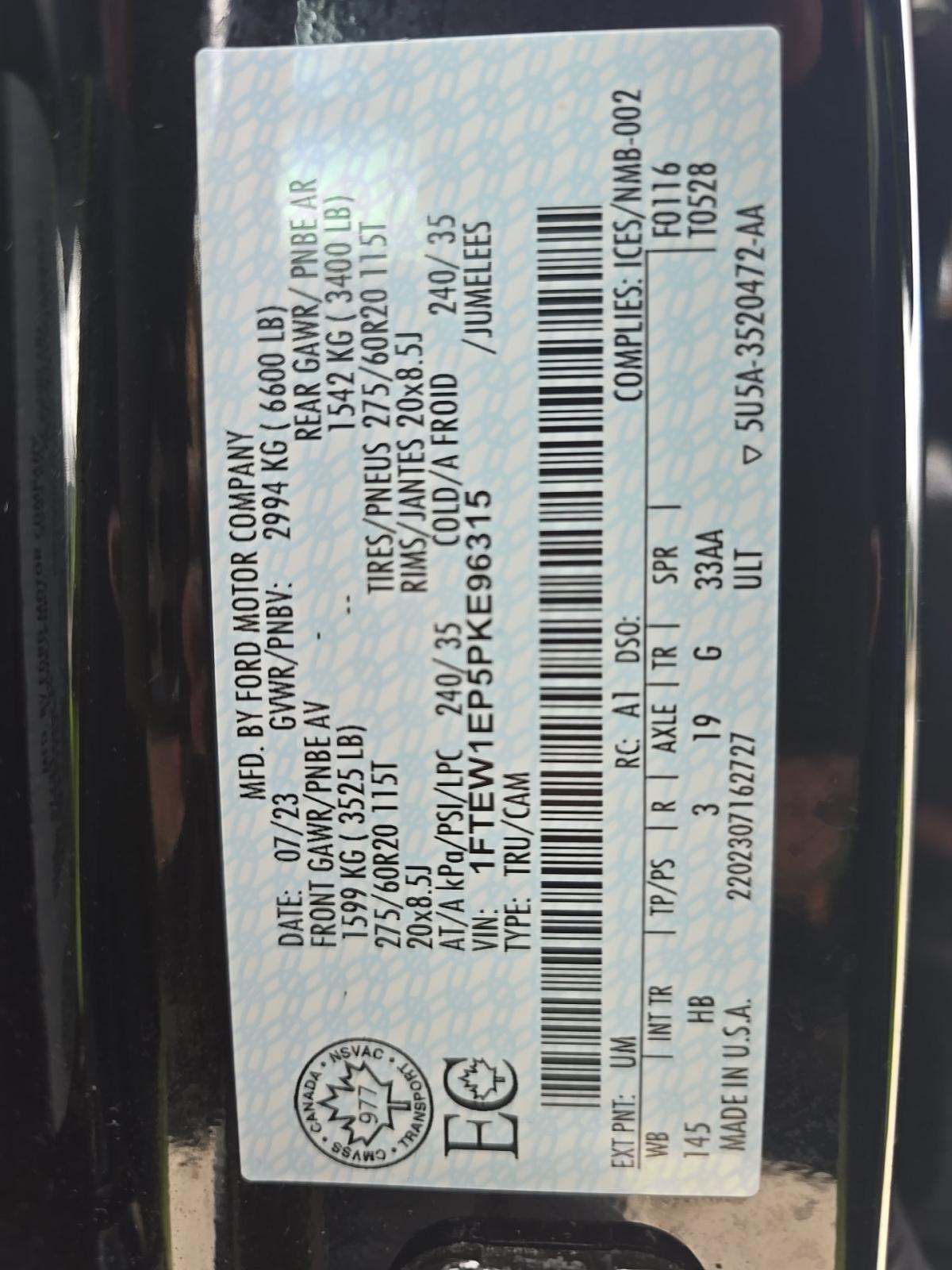 2023 Ford F-150 Lariat AWD