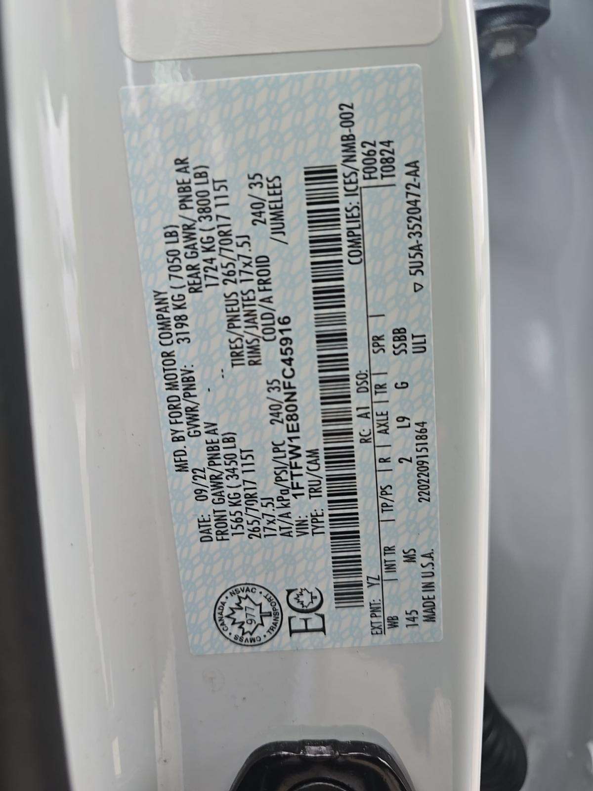 2022 Ford F-150 XLT AWD