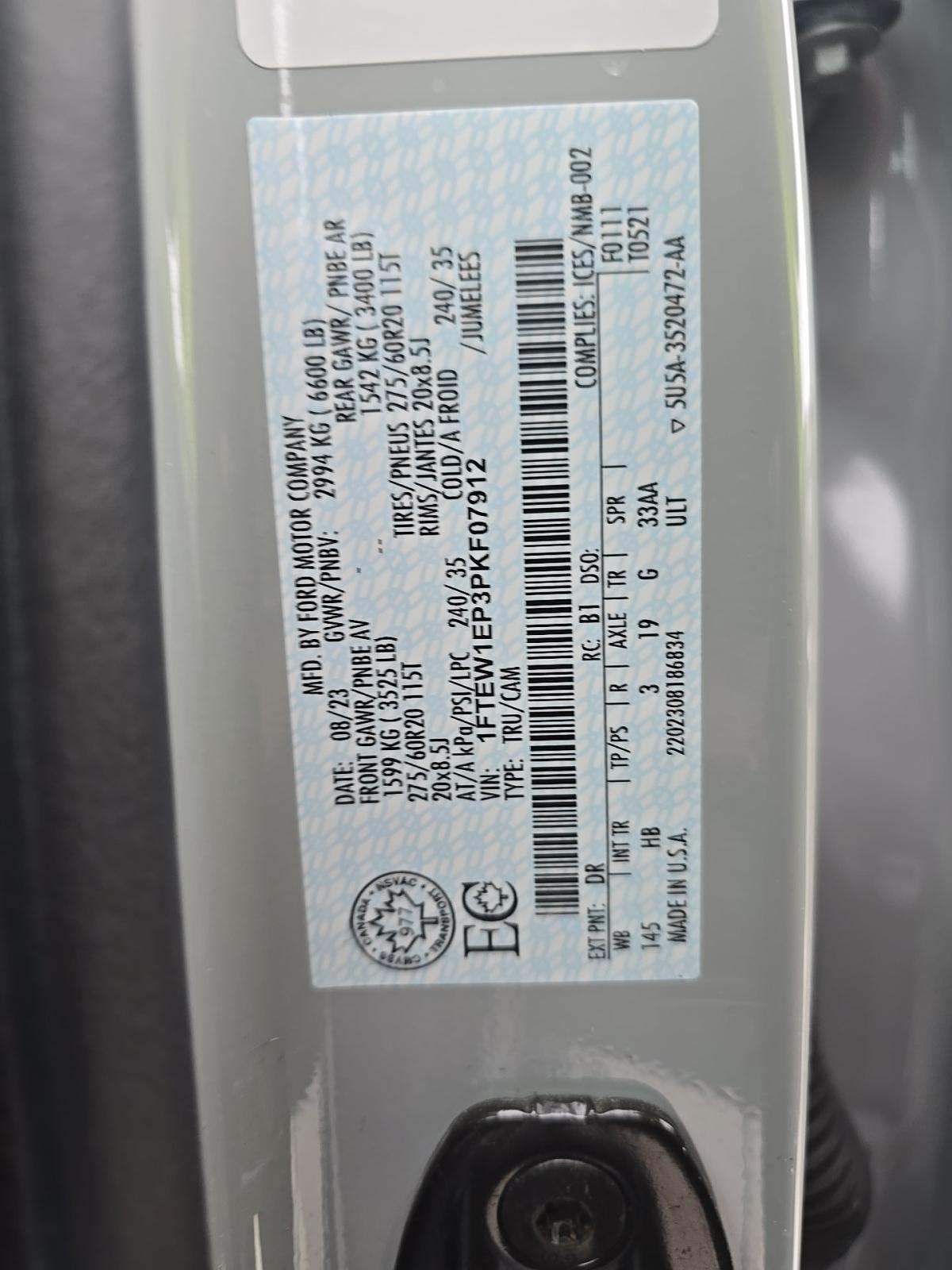 2023 Ford F-150 Lariat AWD