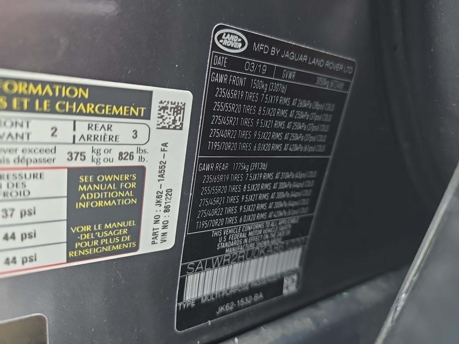 2019 Land Rover Range Rover Sport HSE AWD