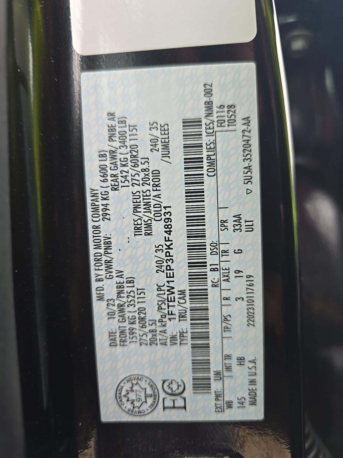 2023 Ford F-150 Lariat AWD