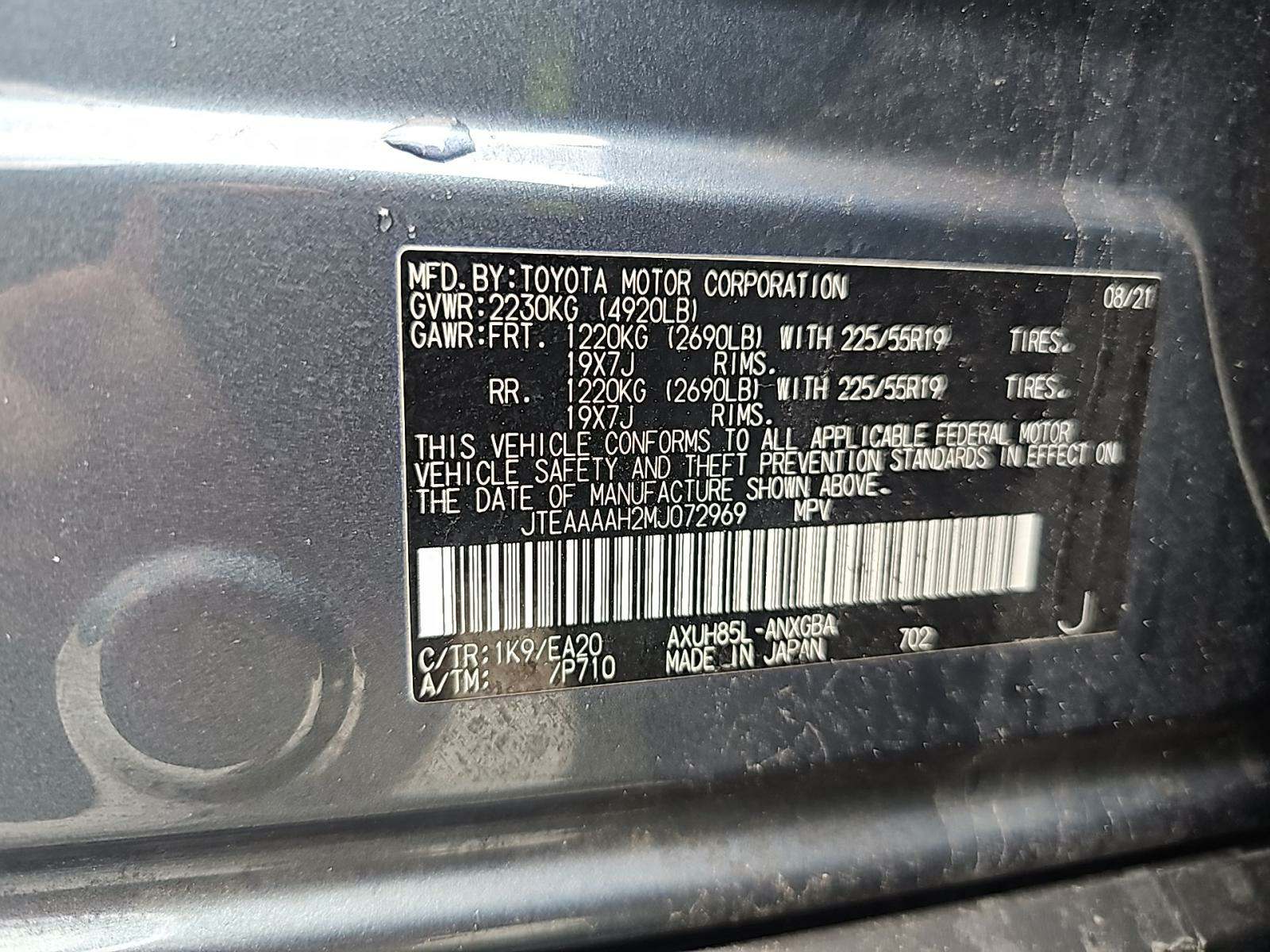 2021 Toyota Venza XLE AWD