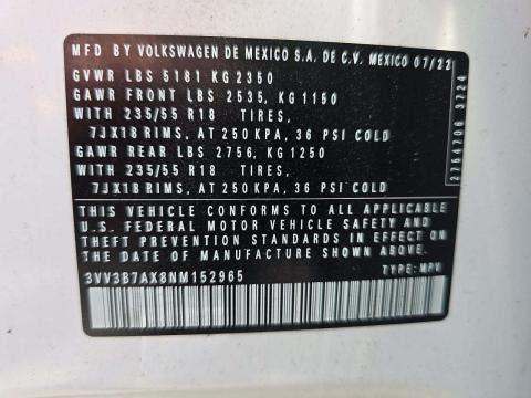 2022 Volkswagen Tiguan 2.0T SE FWD