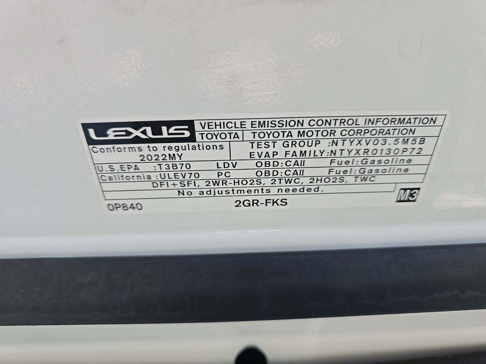 2022 Lexus ES ES 350 FWD