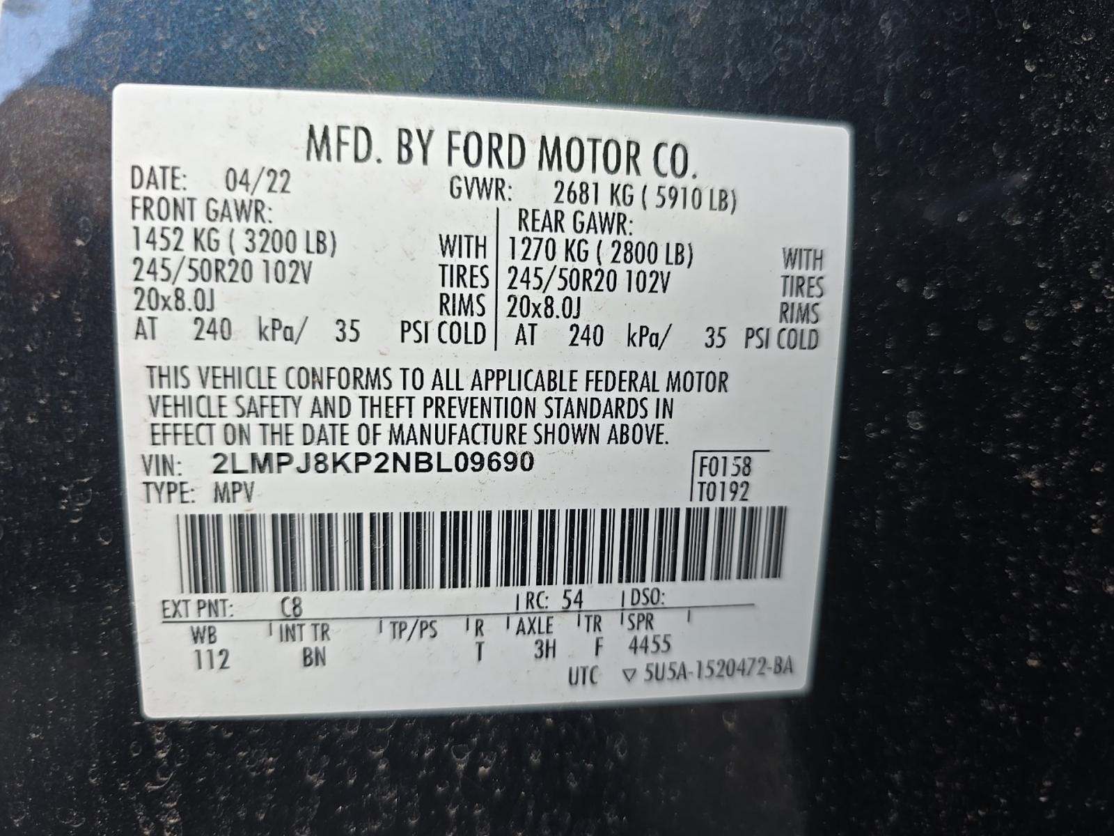 2022 Lincoln Nautilus Reserve AWD