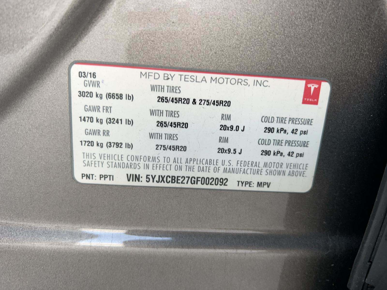 2016 Tesla Model X 90D AWD