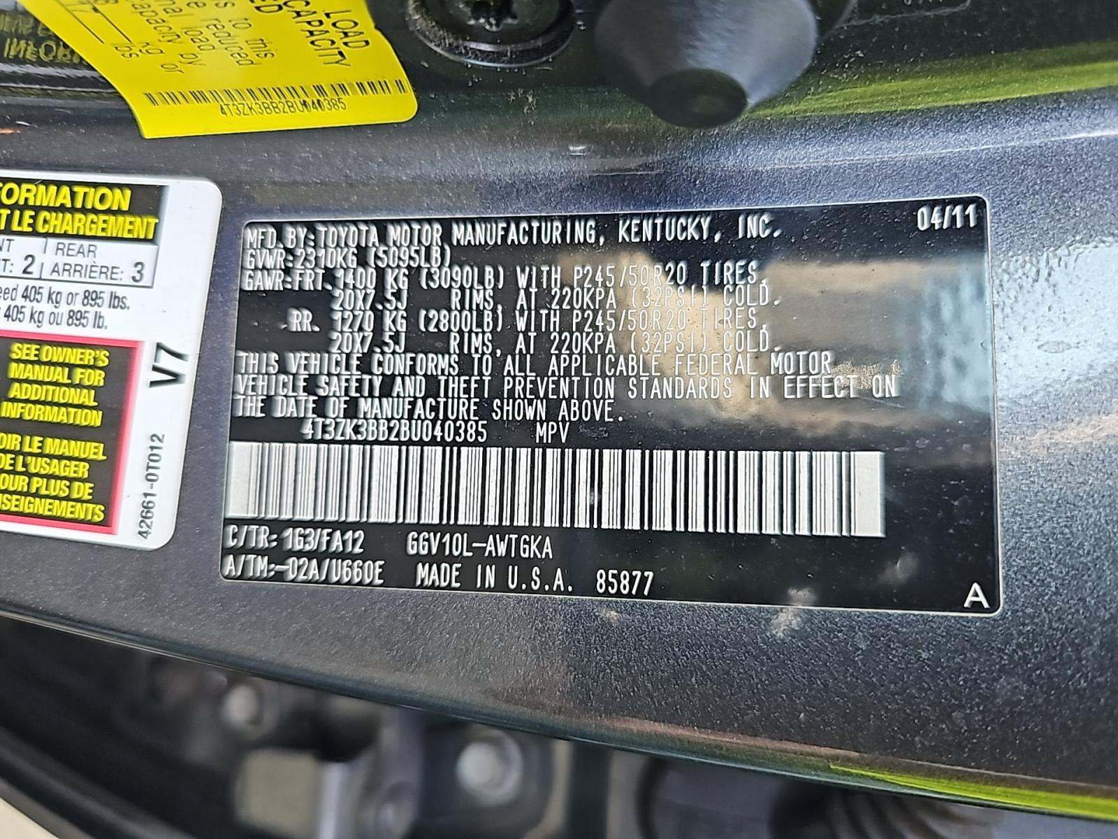 2011 Toyota Venza Base FWD