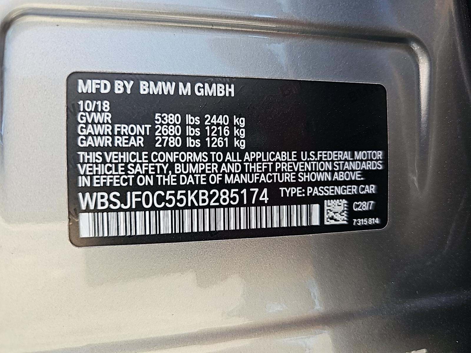 2019 BMW M5 Competition AWD