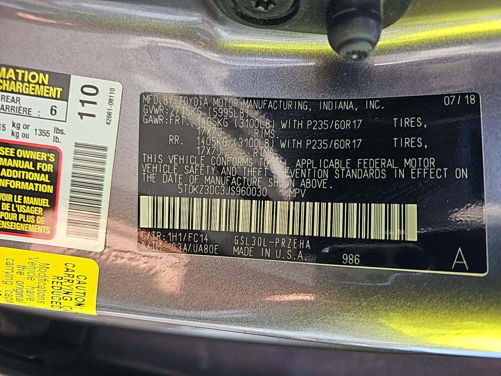 2018 Toyota Sienna LE FWD