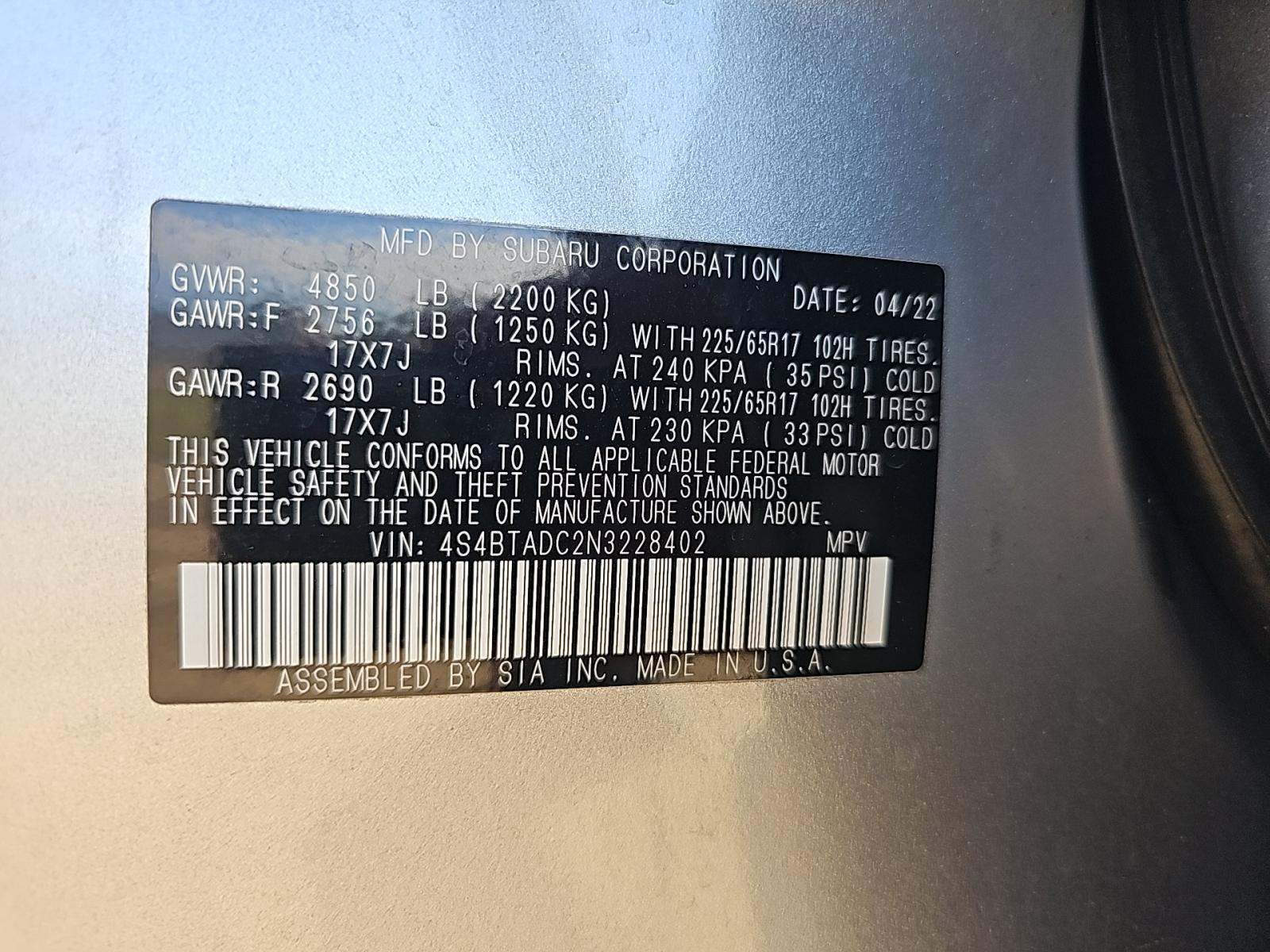 2022 Subaru Outback Premium AWD