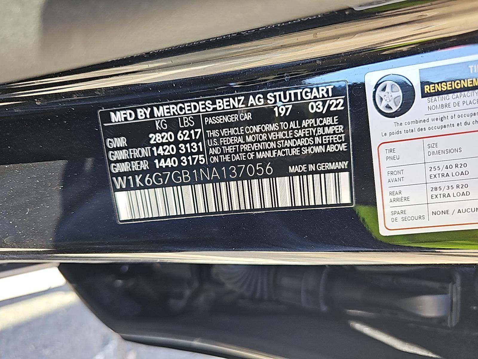 2022 Mercedes-Benz S-Class S 580 AWD