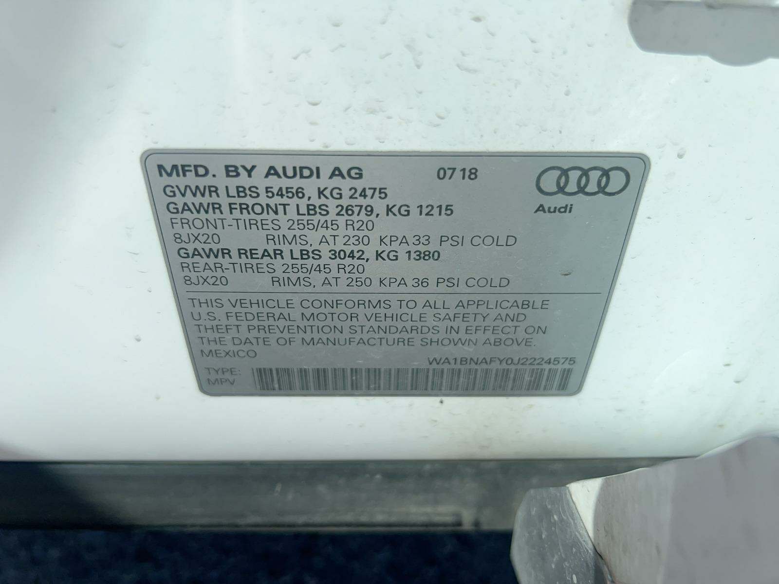 2018 Audi Q5 Tech Premium Plus AWD