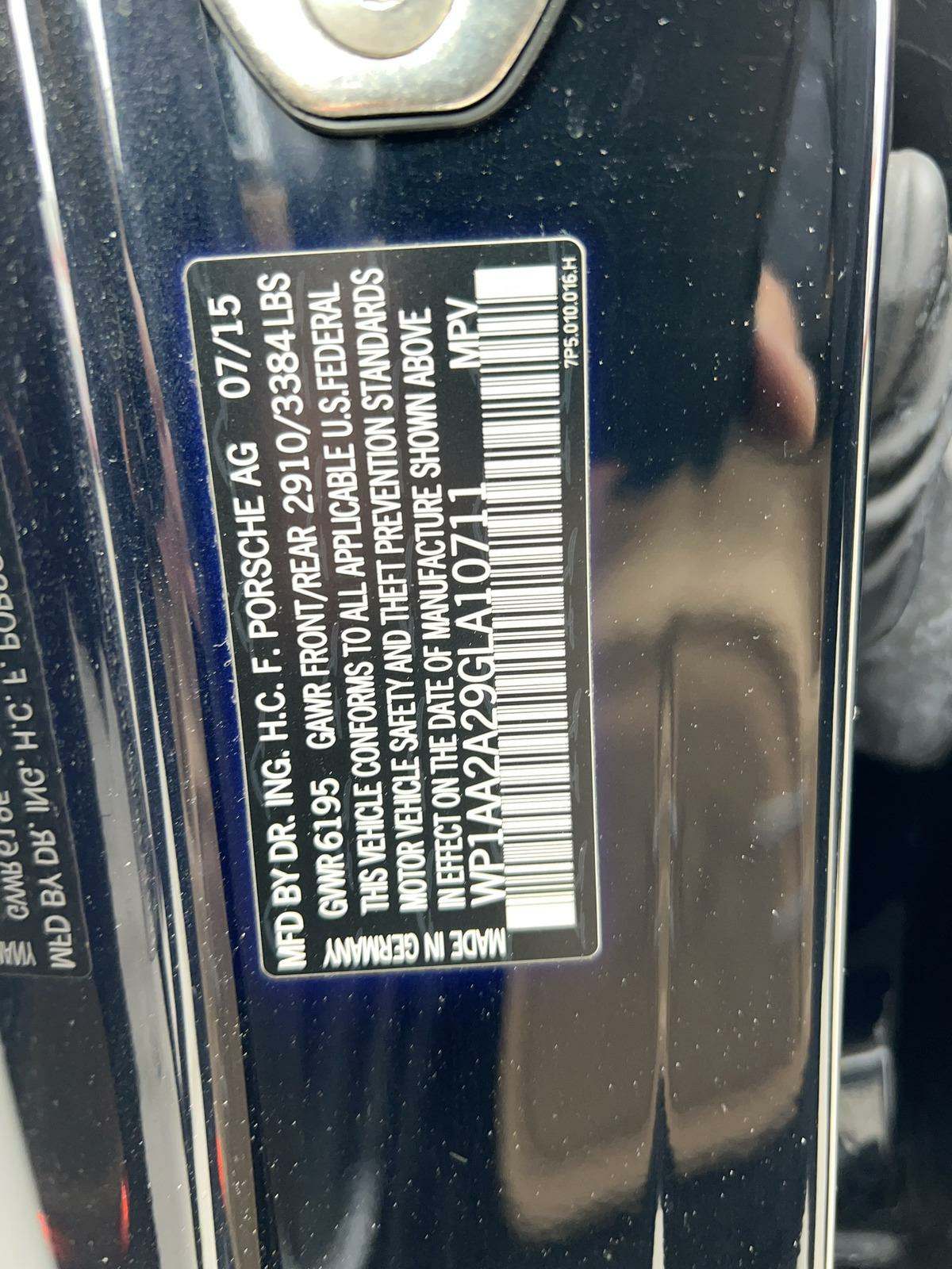 2016 Porsche Cayenne 4D SUV 3.6L AWD