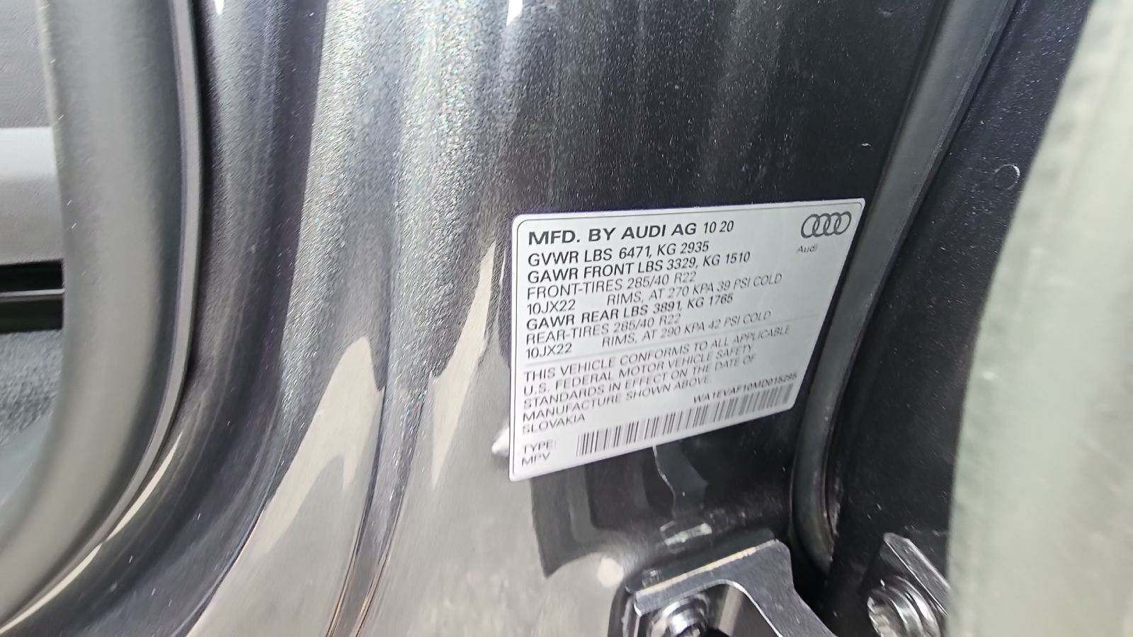 2021 Audi Q8 Premium Plus AWD