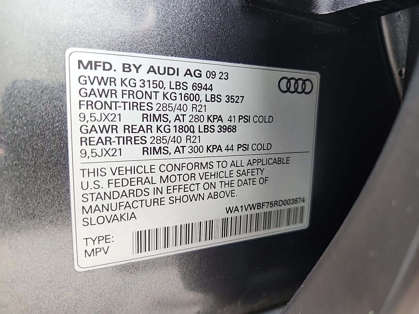 2024 Audi SQ7 Prestige AWD