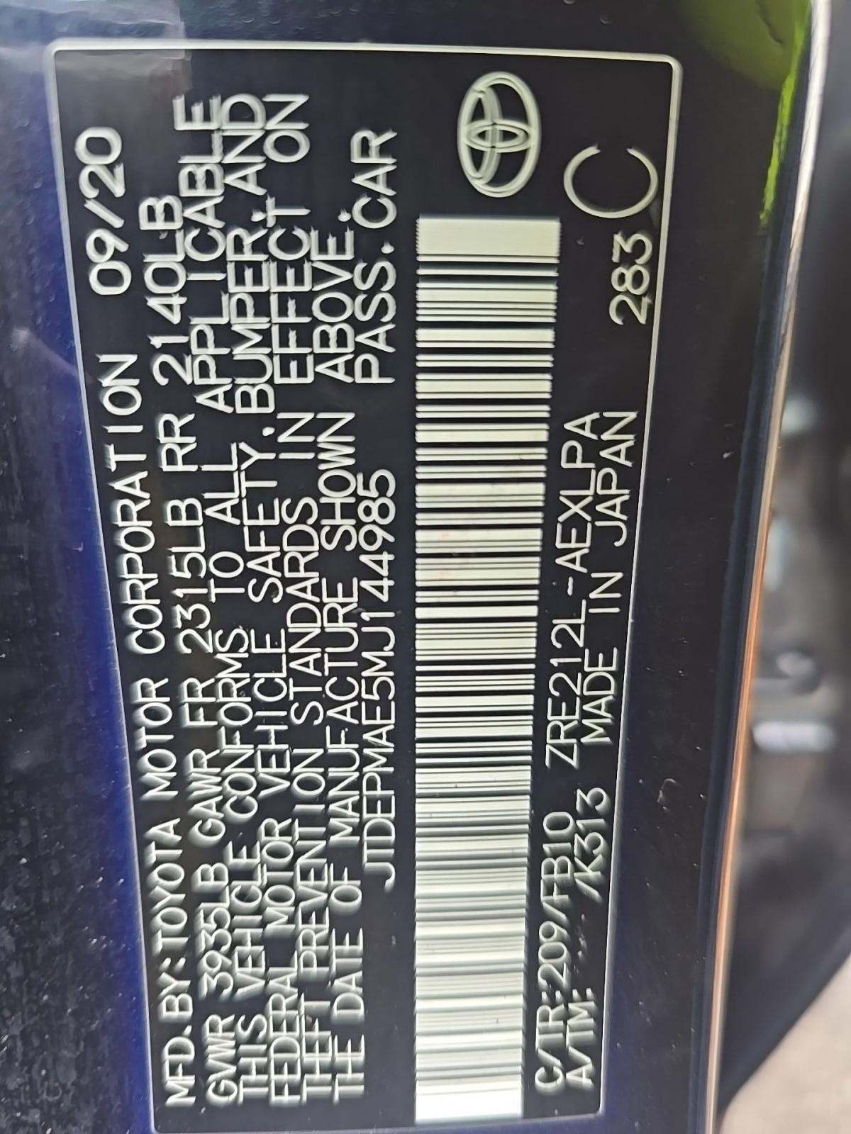 2021 Toyota Corolla LE FWD