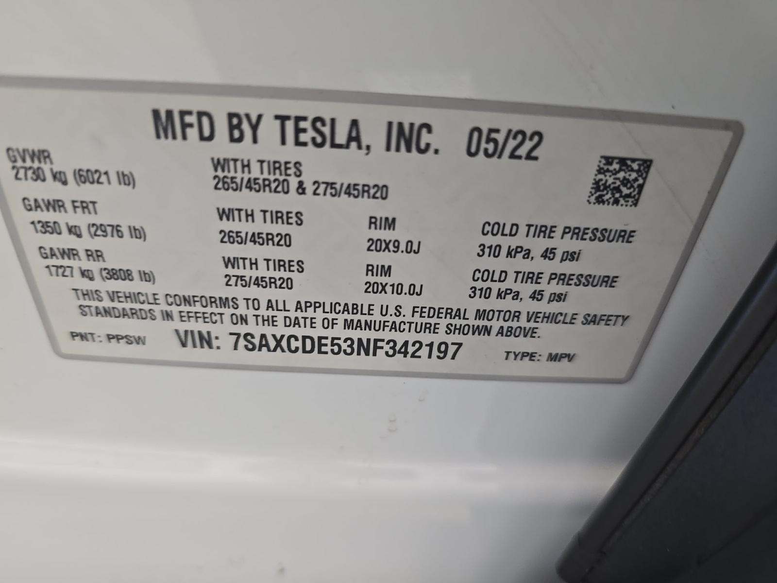 2022 Tesla Model X Base AWD