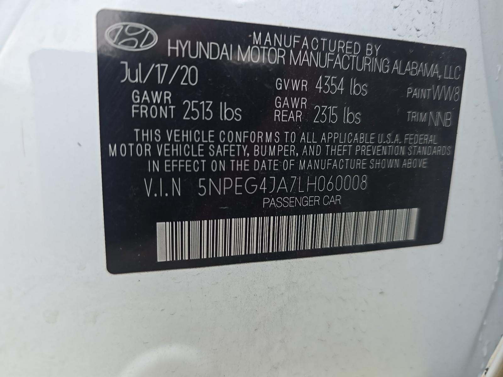 2020 Hyundai Sonata SE FWD