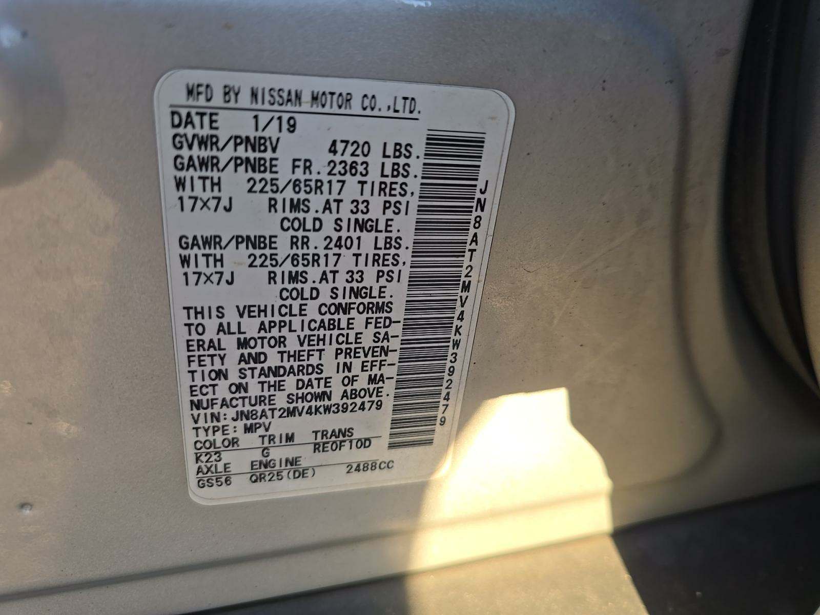 2019 Nissan Rogue SV AWD