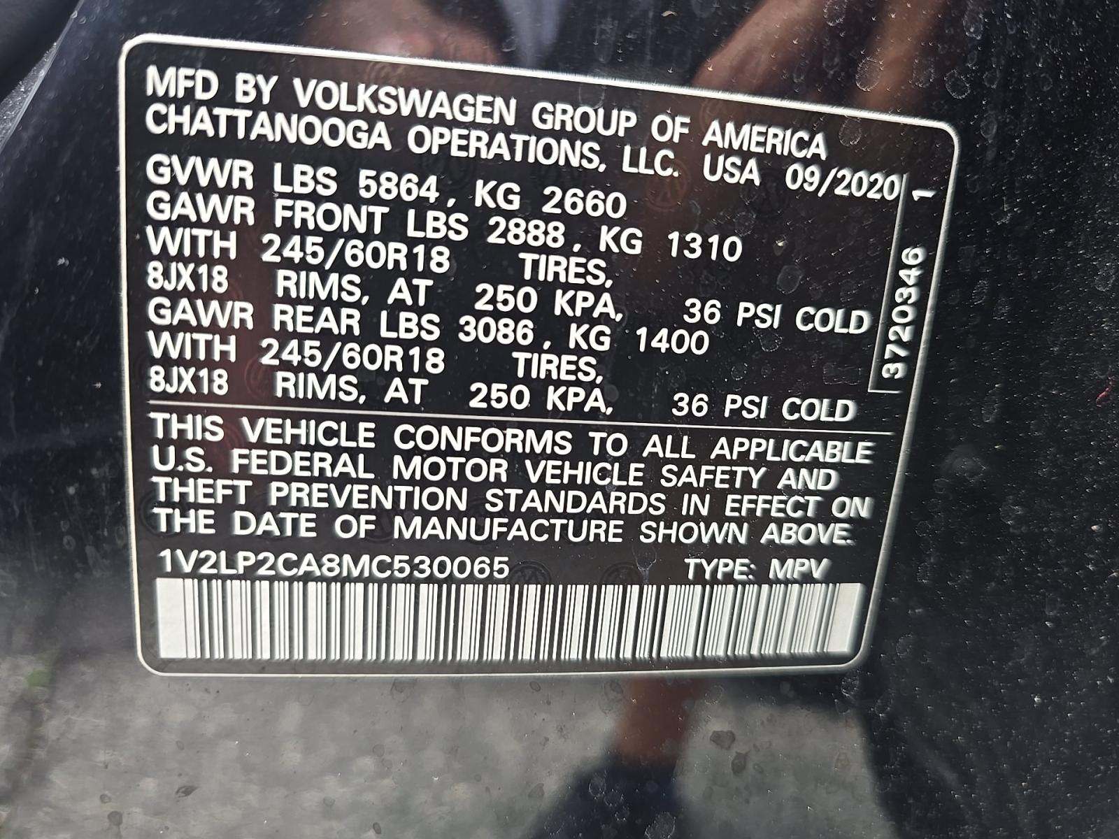 2021 Volkswagen Atlas 2.0T SE AWD