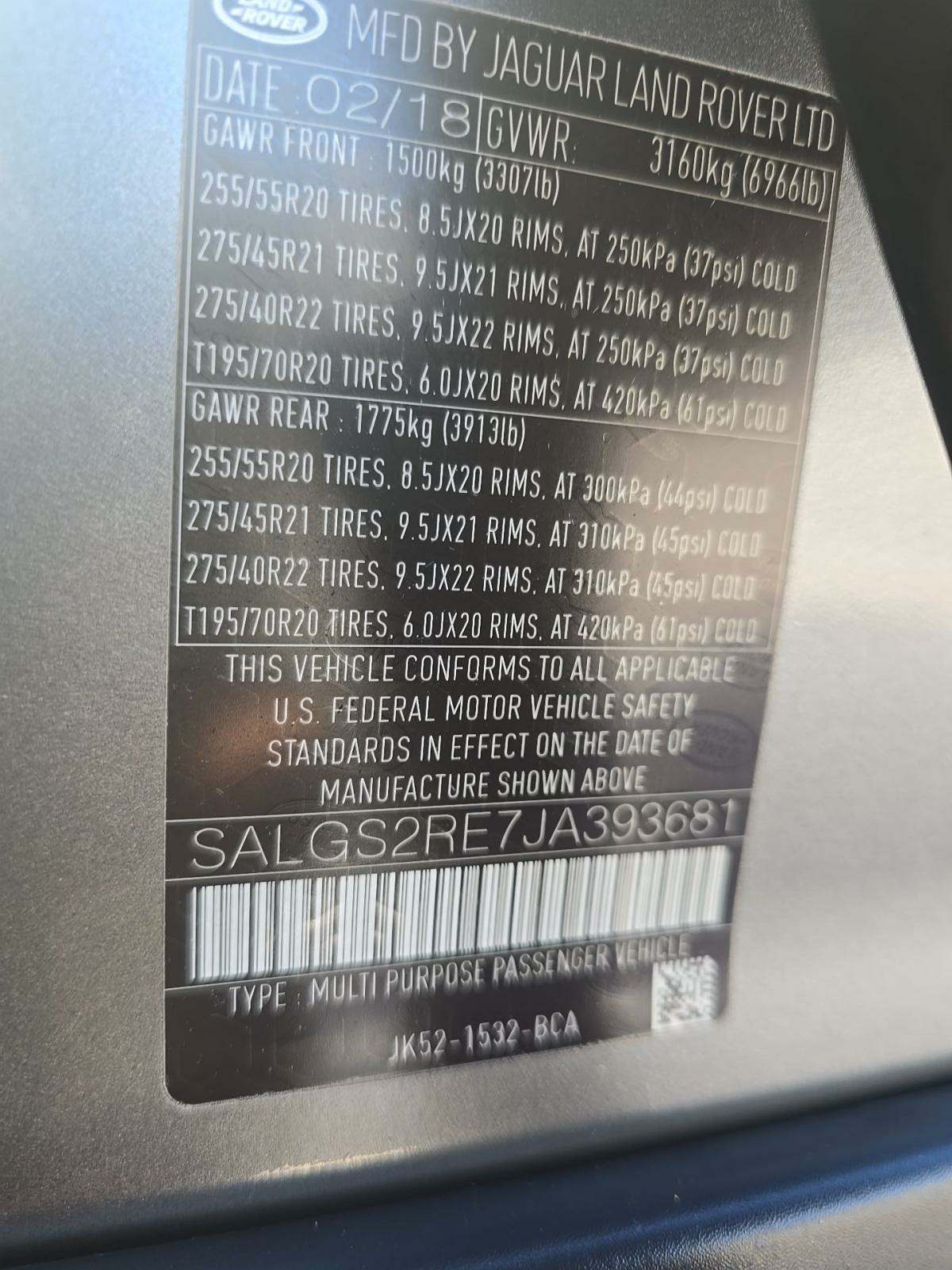 2018 Land Rover Range Rover Supercharged AWD