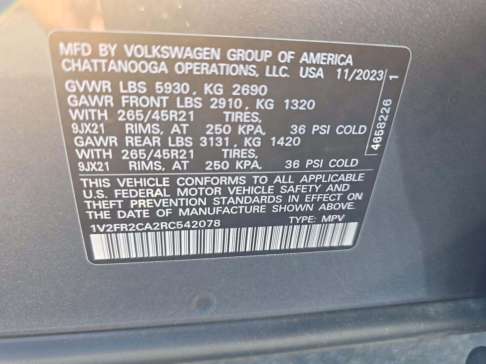 2024 Volkswagen Atlas 2.0T SEL Premium R-Line AWD