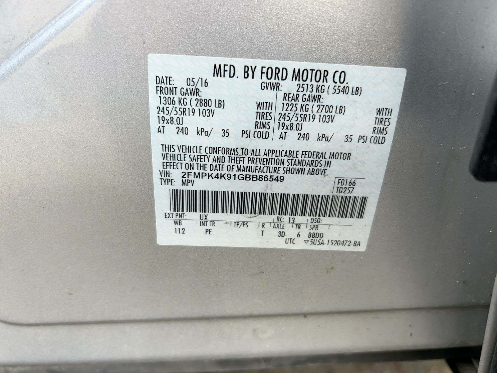 2016 Ford Edge Titanium AWD