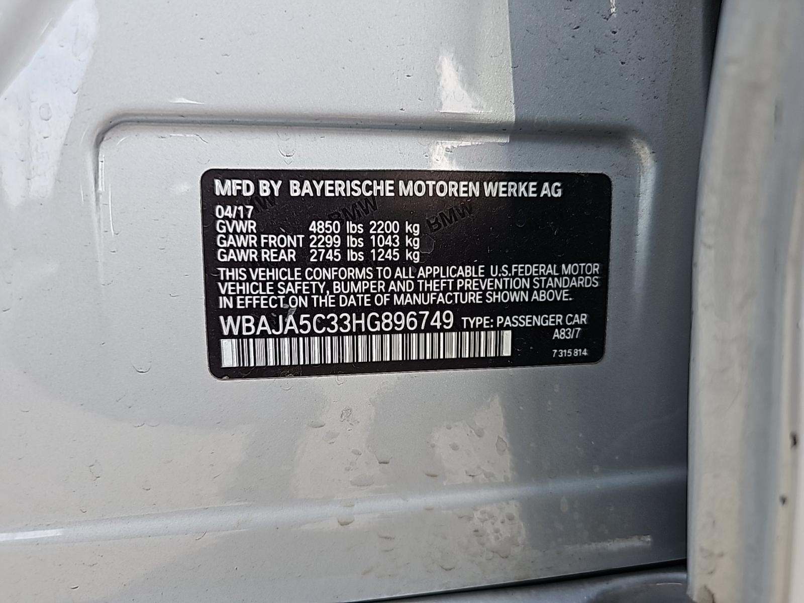 2017 BMW 5 Series 530i RWD