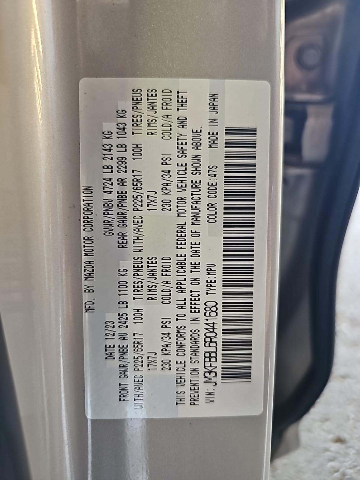 2024 MAZDA CX-5 2.5 S Select Package AWD