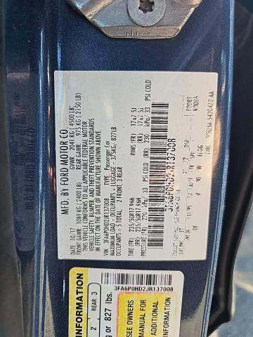 2018 Ford Fusion SE FWD