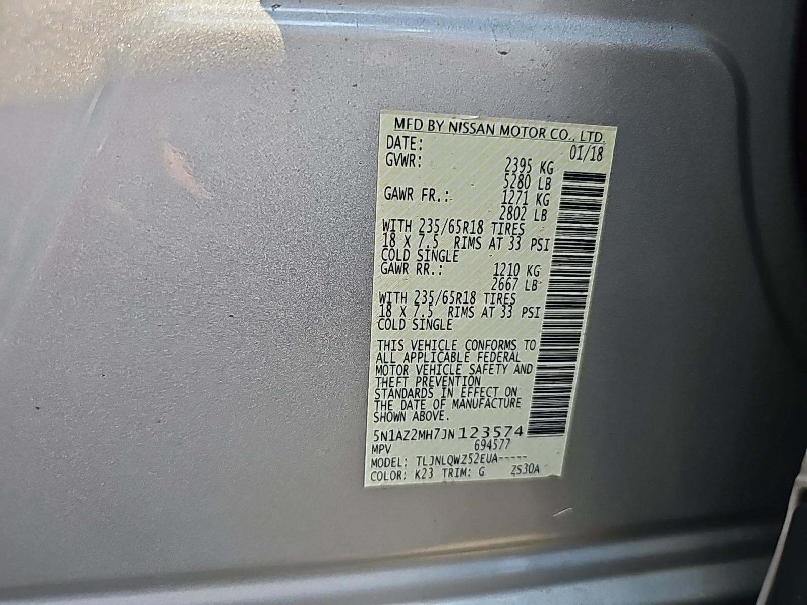 2018 Nissan Murano SV AWD