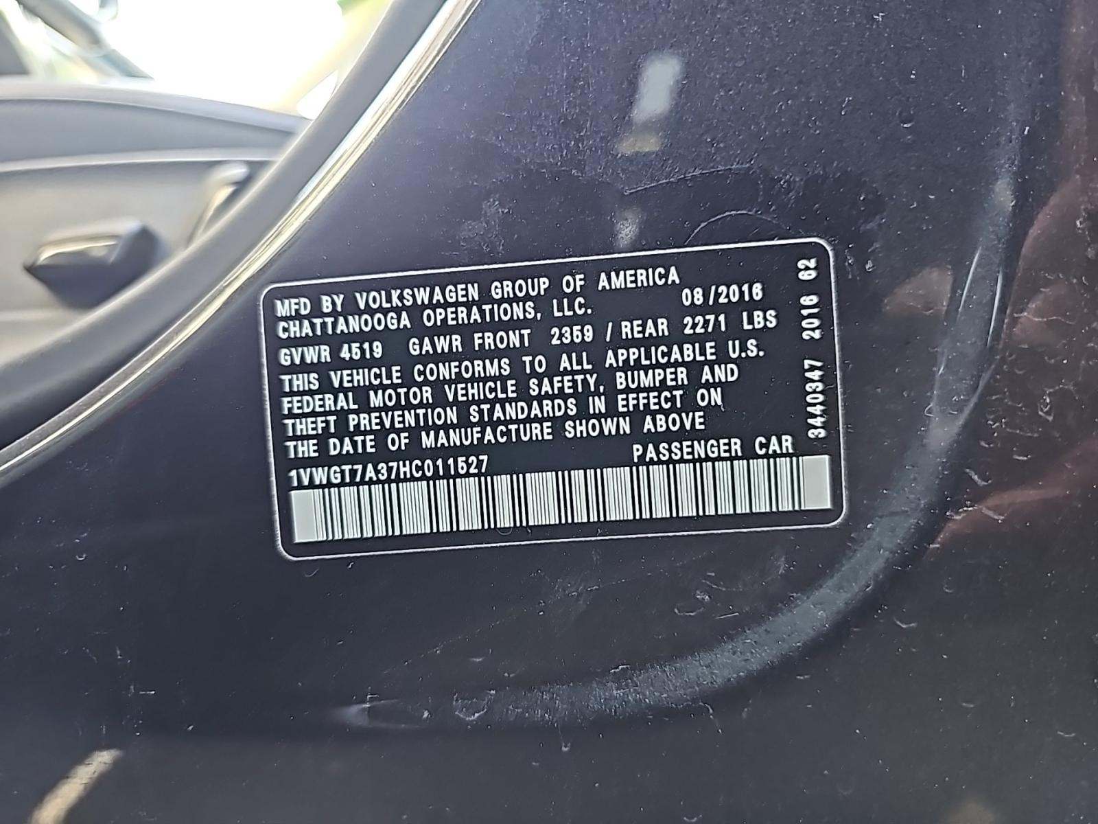 2017 Volkswagen Passat 1.8T SE FWD