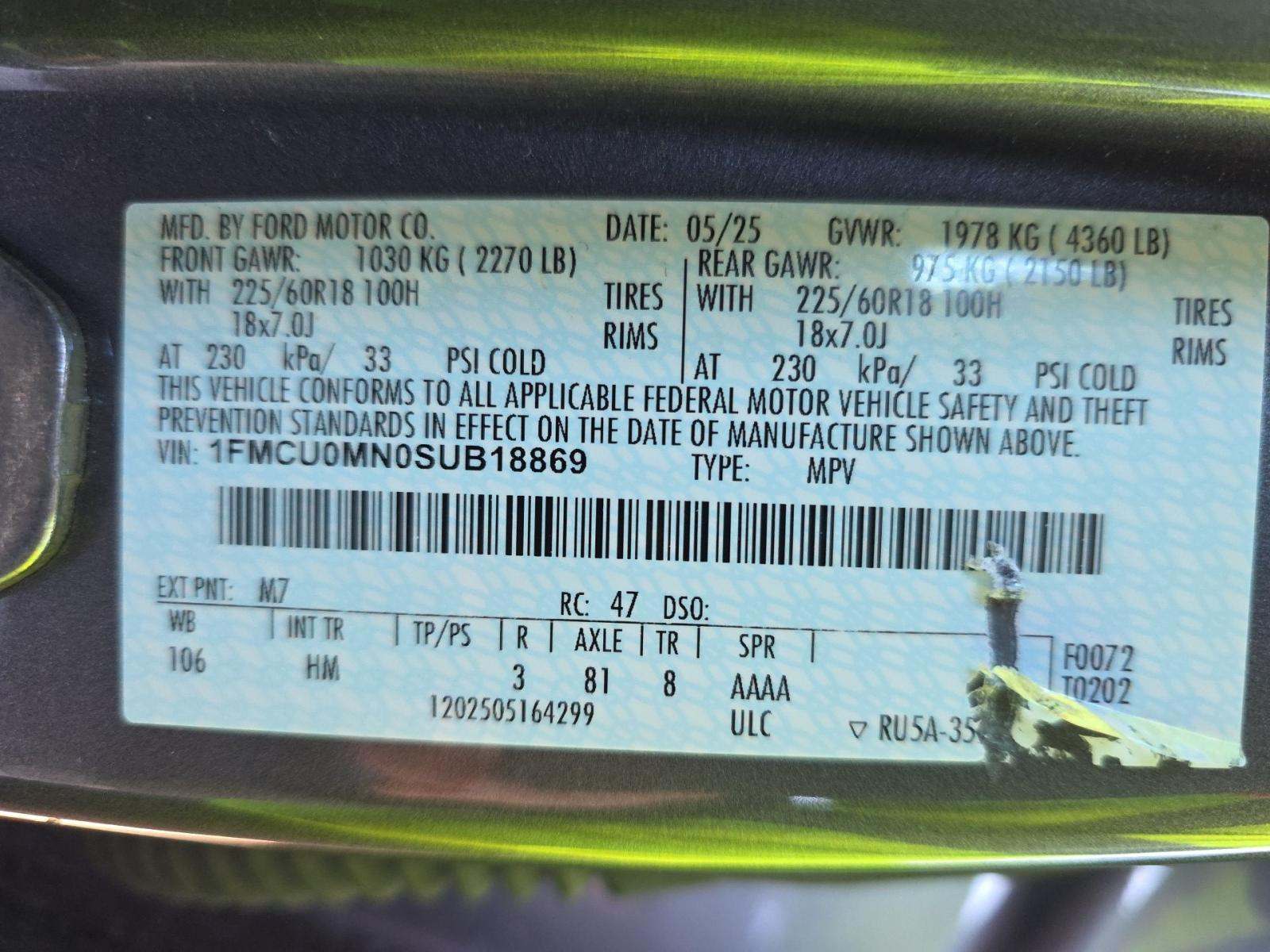 2025 Ford Escape ST-Line FWD