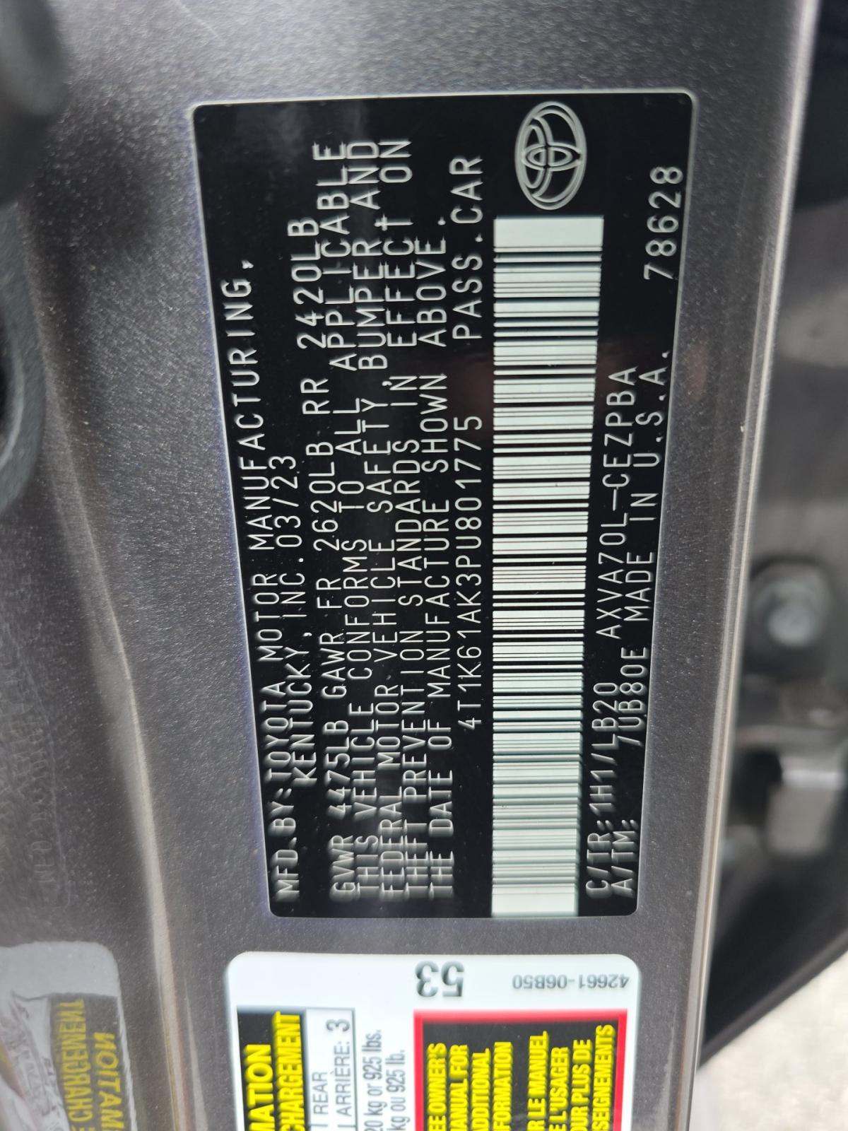 2023 Toyota Camry XSE FWD