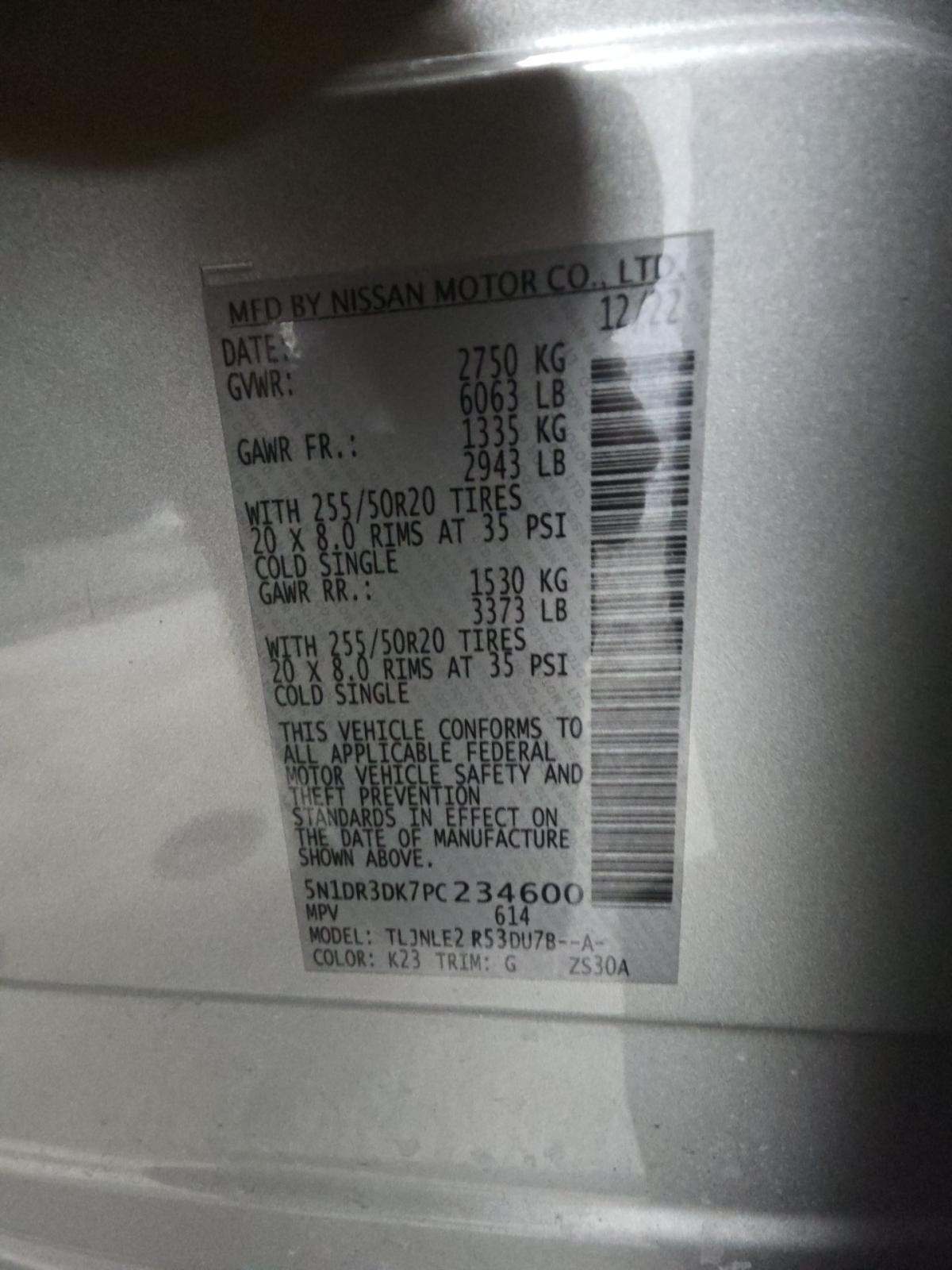 2023 Nissan Pathfinder Platinum AWD