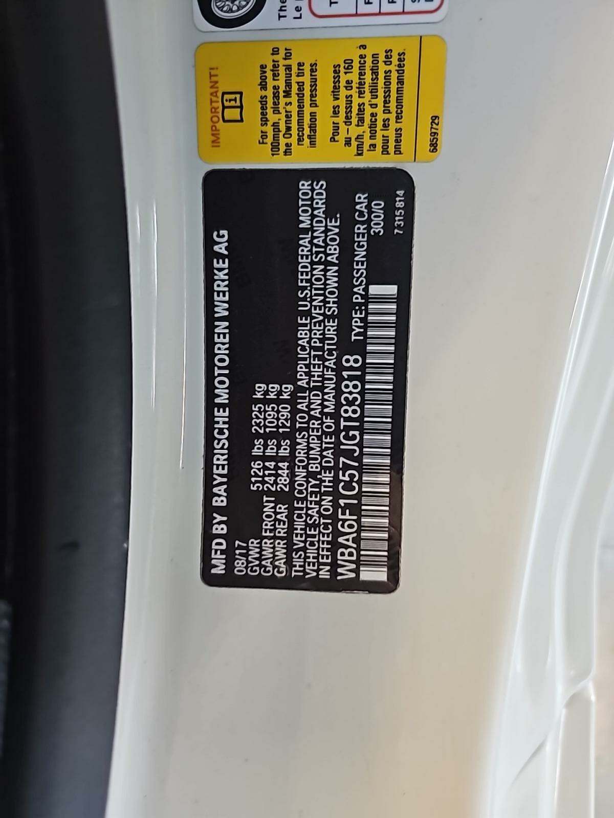 2018 BMW 6 Series 640i RWD