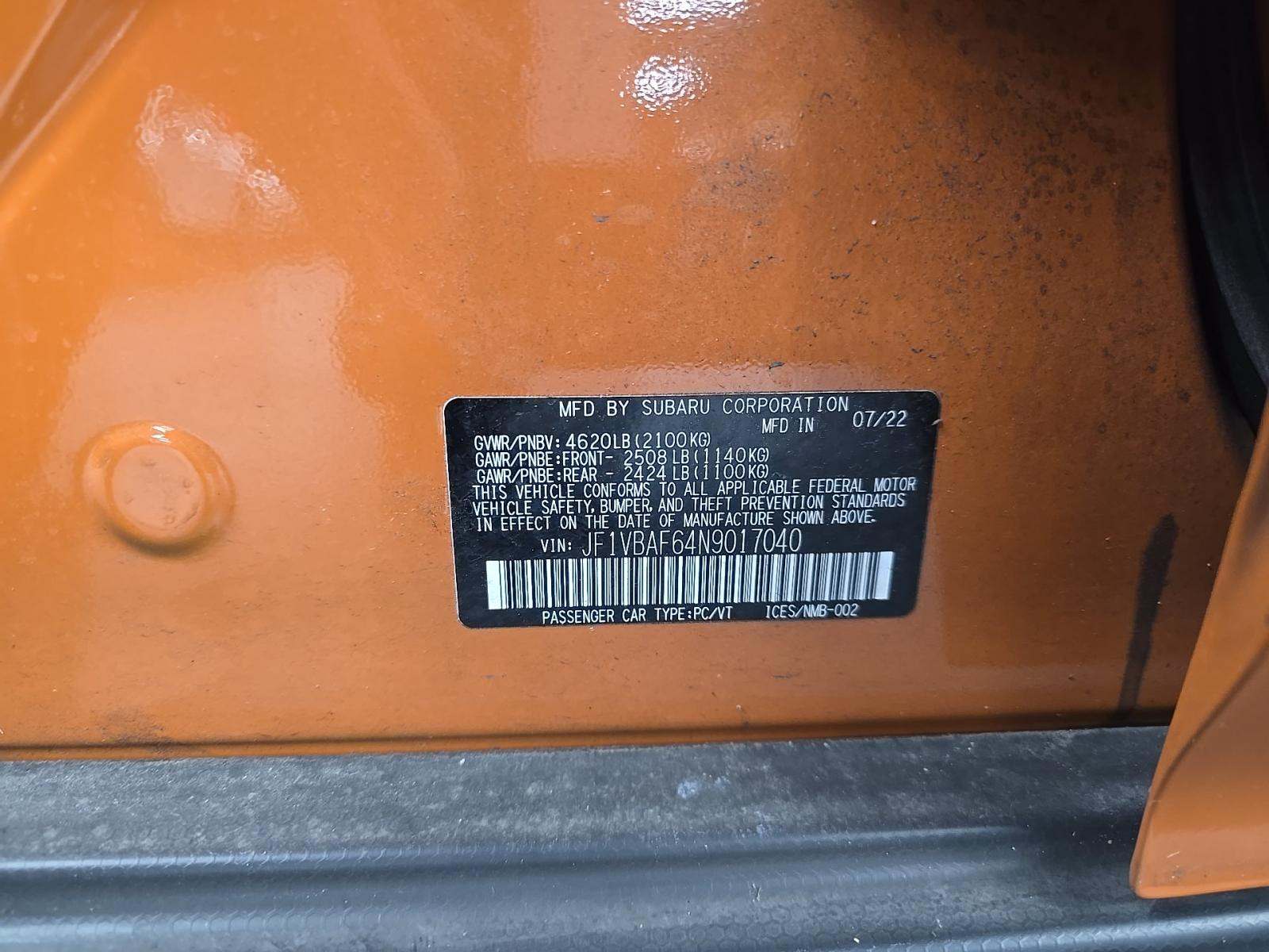 2022 Subaru WRX Premium AWD