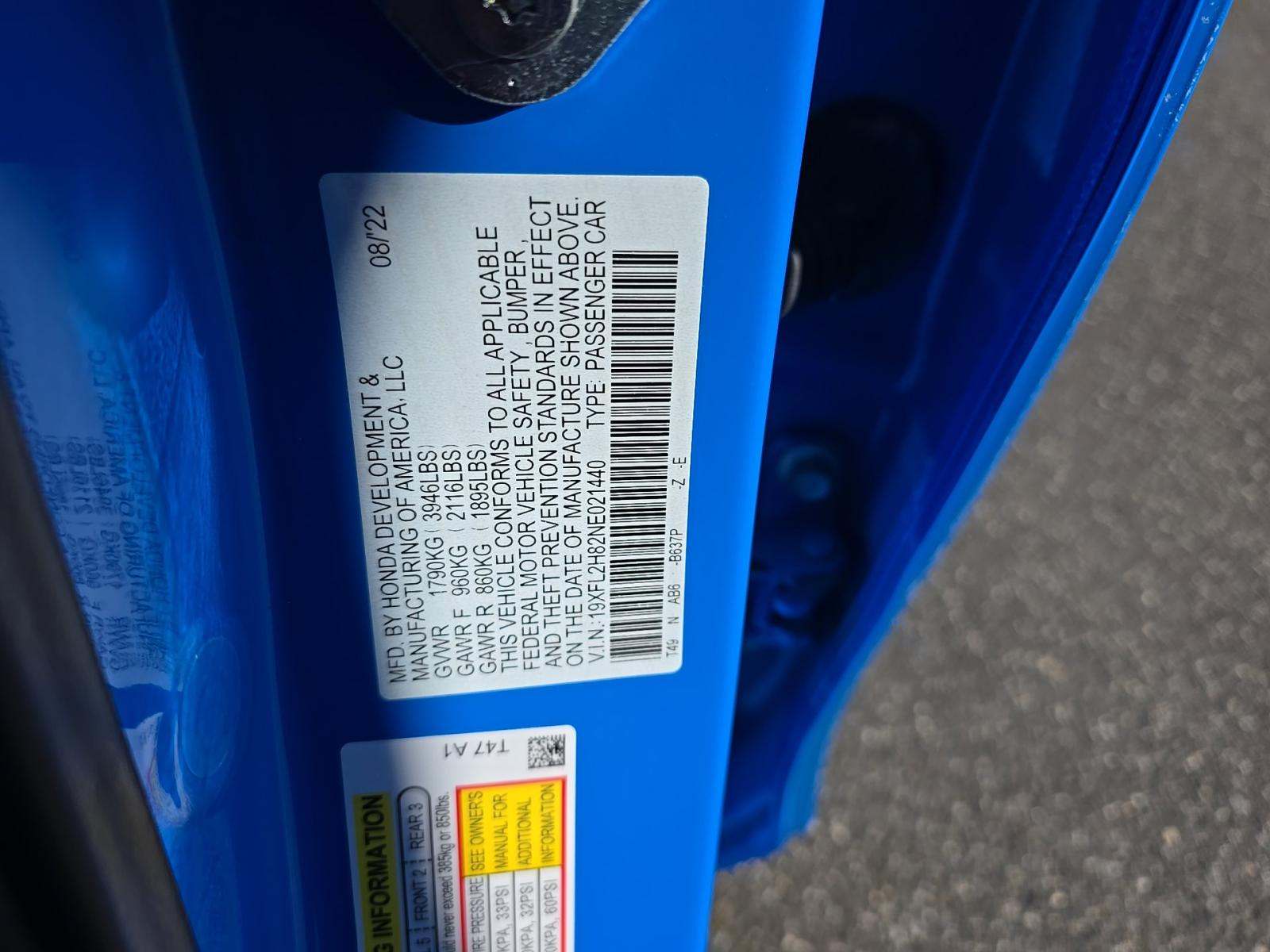 2022 Honda Civic Sport FWD