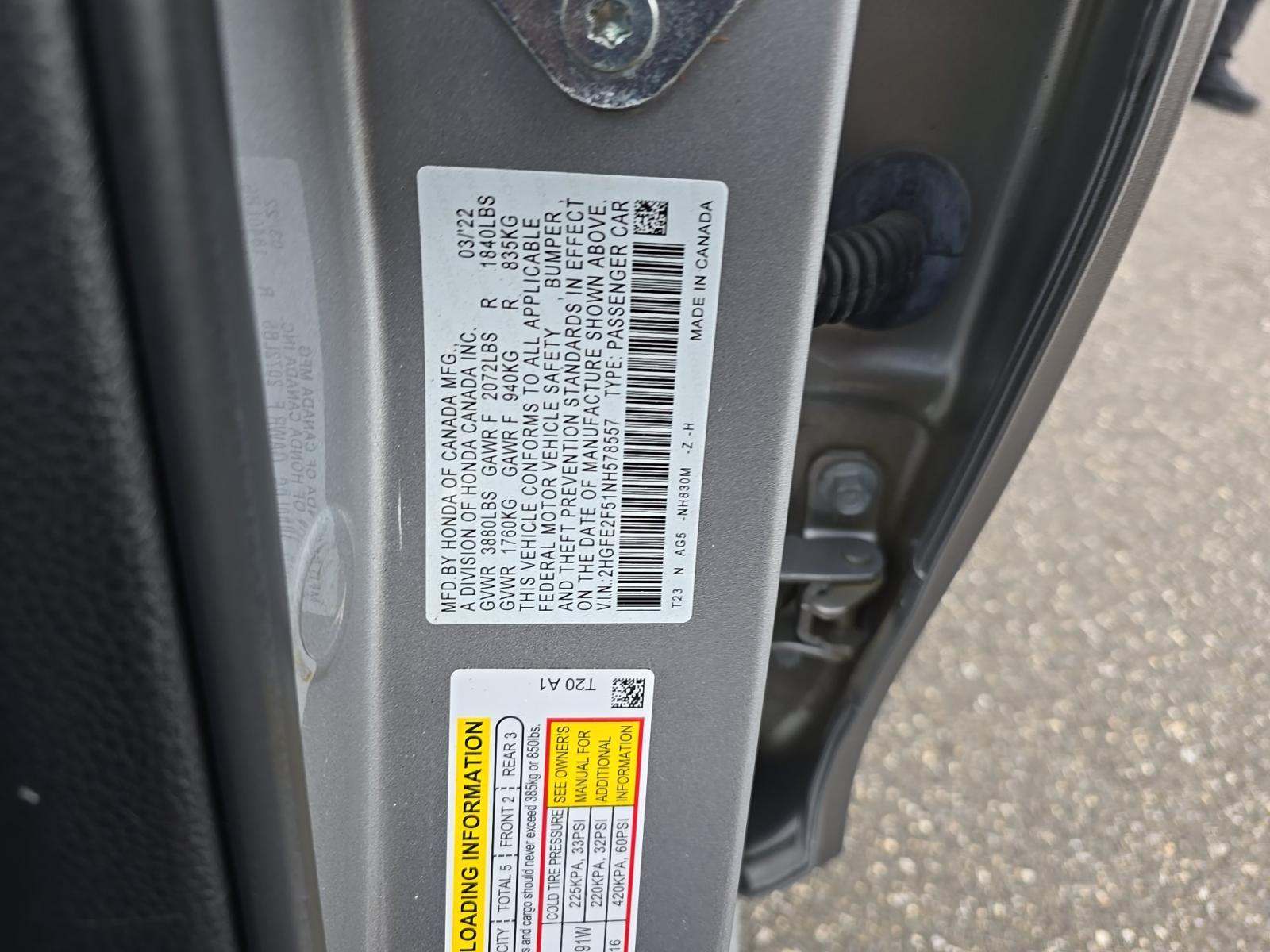 2022 Honda Civic Sport FWD