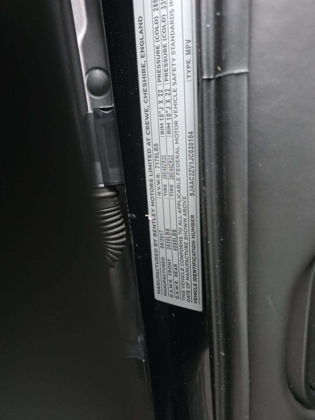 2018 Bentley Bentayga W12 Signature AWD