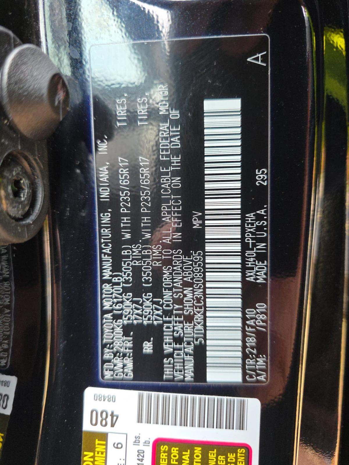 2022 Toyota Sienna LE FWD