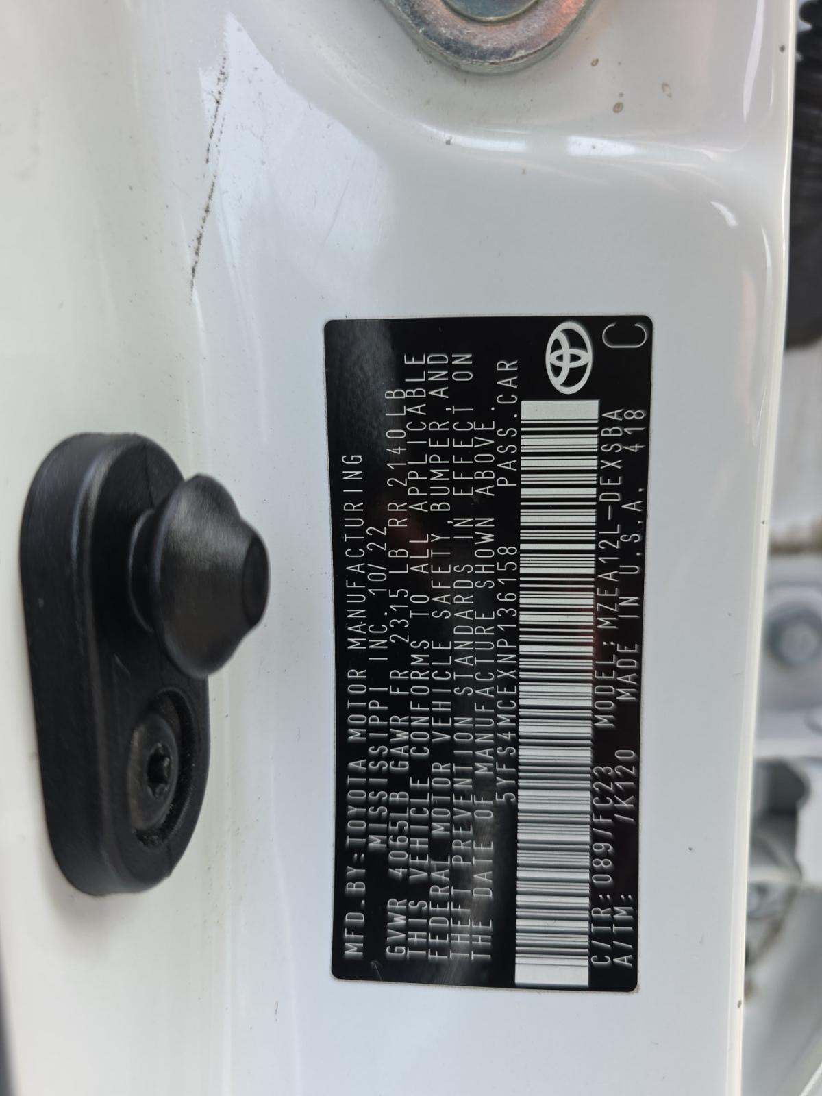 2022 Toyota Corolla SE FWD