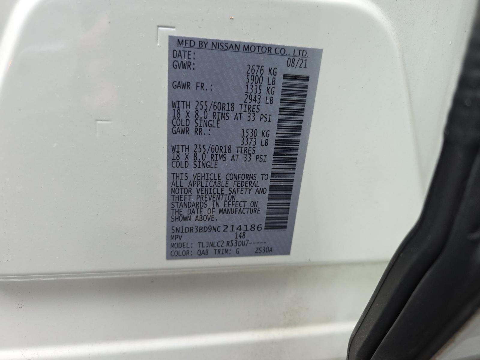 2022 Nissan Pathfinder SV AWD