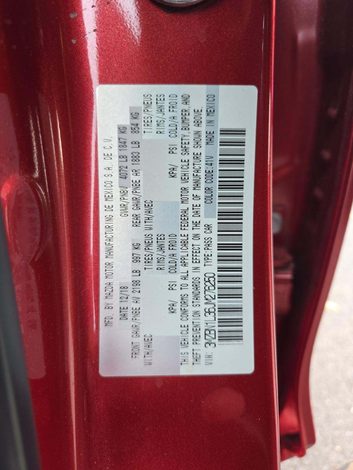 2018 MAZDA MAZDA3 Touring FWD